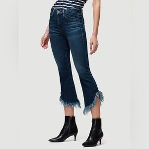 Frame Le Crop Mini Boot With Frayed Hem - Size 26